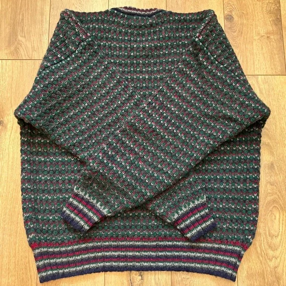 Vintage Eddie Bauer Birdseye Shetland Wool Sweater | Men’s XL | Chunky Knit - Picture 6 of 9